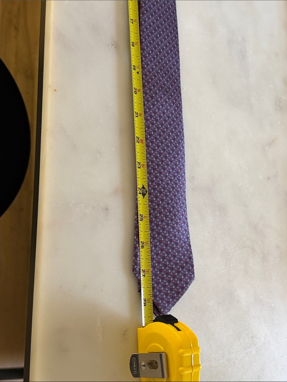 Hermes Purple Patterned Men's Silk Tie - Picture 8 of 8